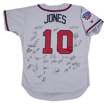 1997 Chipper Jones National League All Stars Team Signed Atlanta Braves Road Jersey (PSA/DNA) 